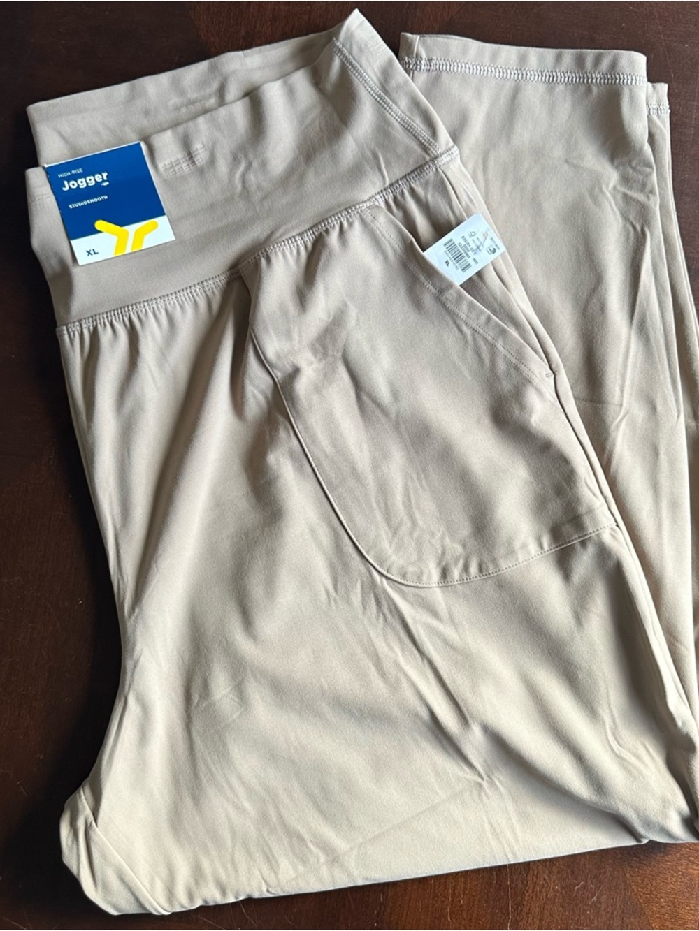 NWT Old Navy High-Waisted StudioSmooth Jogger Beige “Salt Marsh” XL
